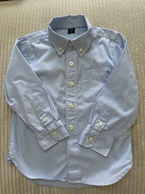 Baby GAP Boys Light Blue and White Pinstriped Button-Down Dress Shirt in Size 4T